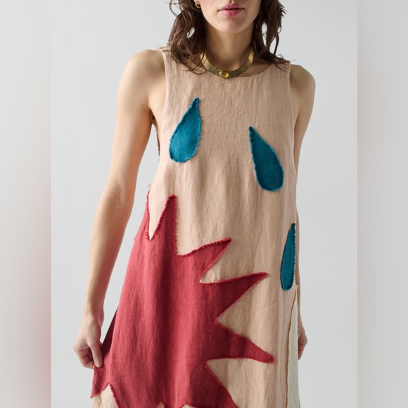 LINGUA FRANCA Patmos Patch Dress in Salmon Multi Size 2XL NWT - Picture 7 of 15